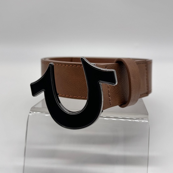 TRUE RELIGION BELT  Sage III Belt With Black Plaque Buckle 34 - Picture 7 of 15